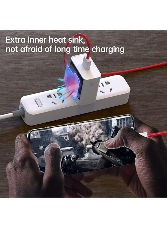 80W Ultra-Fast Charger for OnePlus/Oppo/Realme, for OnePlus 15/14/13/13R/12/12R/11/10 Pro/10R/10T/Nord 3T, 3.3ft USB-C Cable with Multi-Protection, Supports 80W/65W/33W/30W/20W Charging - Image 5